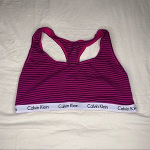 Striped Halter Calvin Klein Sports Bra